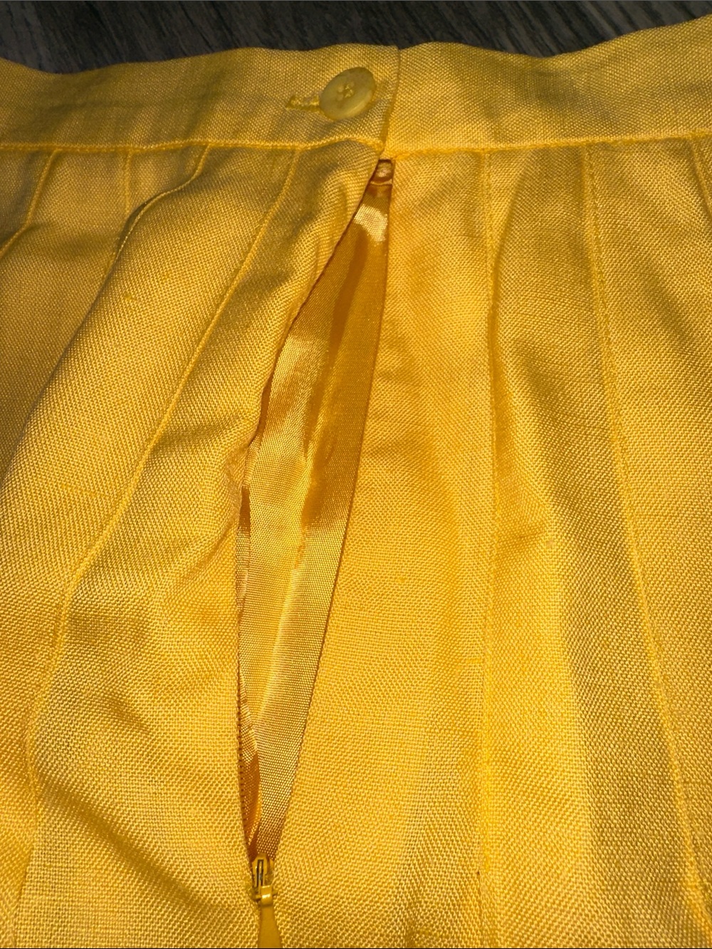 Talbots NWT vintage Yellow Pleated maxi Skirt - Women size 2‎ - Picture 9 of 12